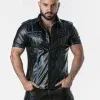Camisa de Cuero Locker Gear Faux Leather Shirt