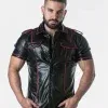 Camisa de Cuero Locker Gear Faux Leather Shirt