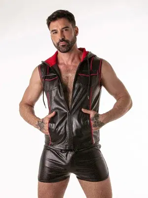 Chaleco Locker Gear Rub It Hoodie Negro Blanco