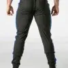 Jogger mesh hombre negro azul con cremallera | Locker Gear