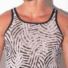 Camiseta de tirantes hombre Code 22 de tejido mesh y estampado cebra