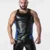 Camiseta de Tirantes Locker Gear Leatherette Negro Azul