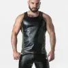 Camiseta de Tirantes Locker Gear Leatherette Negro Khaki
