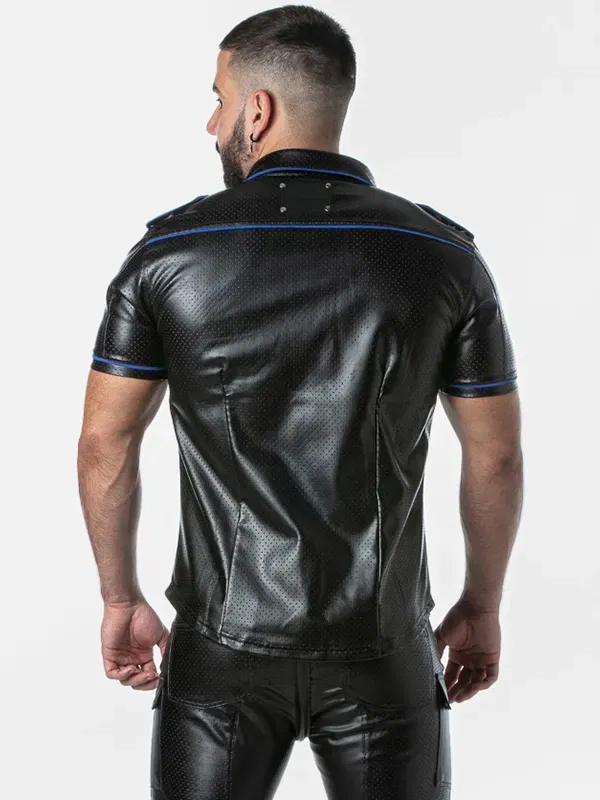 Camisa de Cuero Locker Gear Faux Leather Shirt