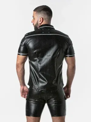 Camisa de Cuero Locker Gear Faux Leather Shirt