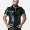 Camisa de Cuero Locker Gear Faux Leather Shirt