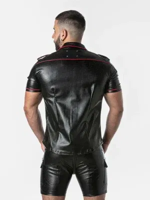 Camisa de Cuero Locker Gear Faux Leather Shirt