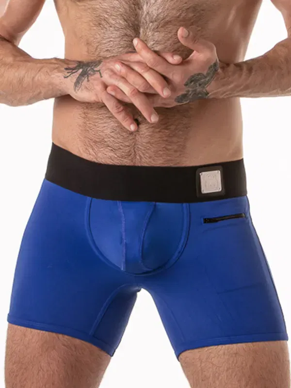 Boxer Con Cremallera Trasera Locker Gear LK0133 Azul