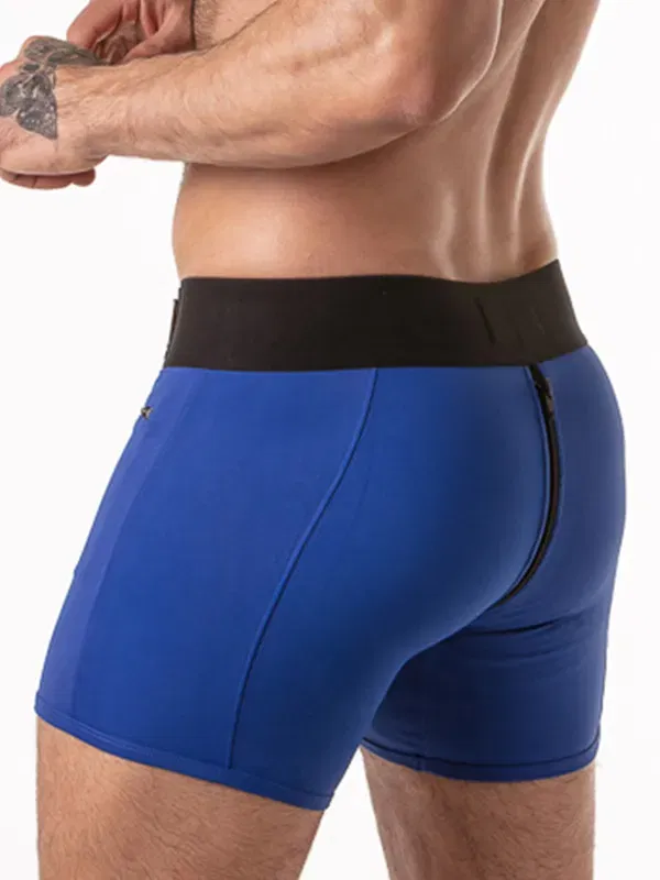 Boxer Con Cremallera Trasera Locker Gear LK0133 Azul