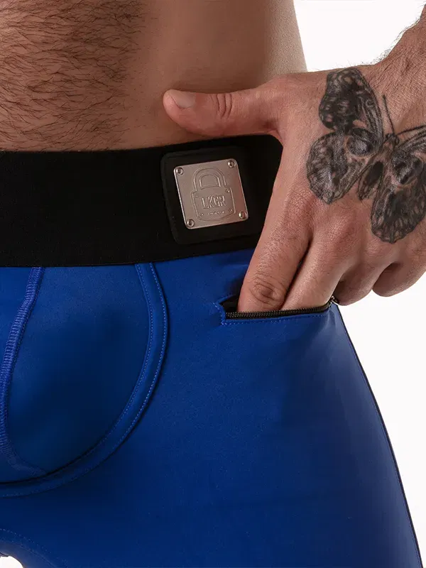 Boxer Con Cremallera Trasera Locker Gear LK0133 Azul