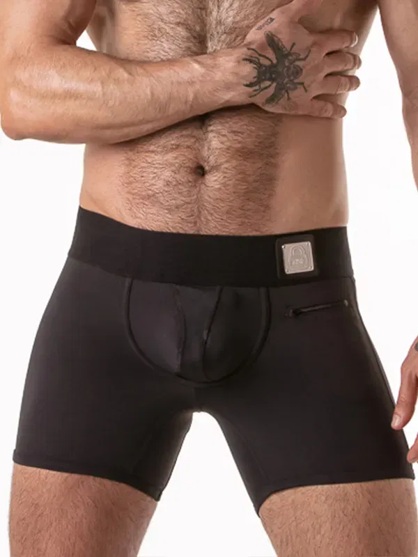 Boxer Con Cremallera Trasera Locker Gear LK0133 Negro