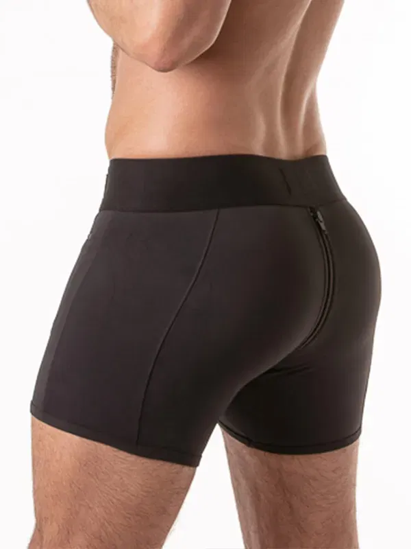 Boxer Con Cremallera Trasera Locker Gear LK0133 Negro