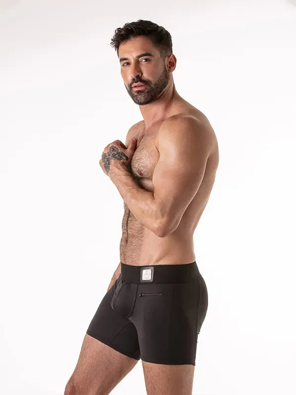 Boxer Con Cremallera Trasera Locker Gear LK0133 Negro