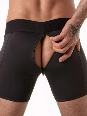 Boxer Con Cremallera Trasera Locker Gear LK0133 Negro