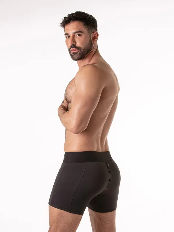 Boxer Con Cremallera Trasera Locker Gear LK0133 Negro