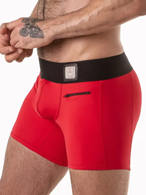 vBoxer Con Cremallera Trasera Locker Gear LK0133 Rojo