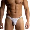 tanga de encaje blanco para hombre Manstore M2512