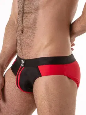 Bañador Slip Locker Gear Pool Boy Negro Rojo