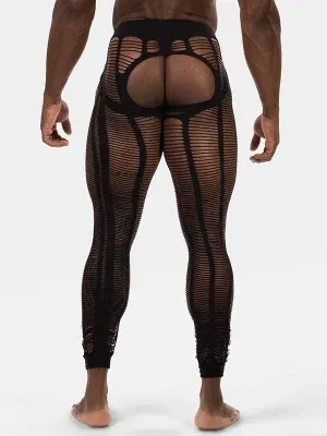 vista trasera leggings negro kiko open back recorte circular