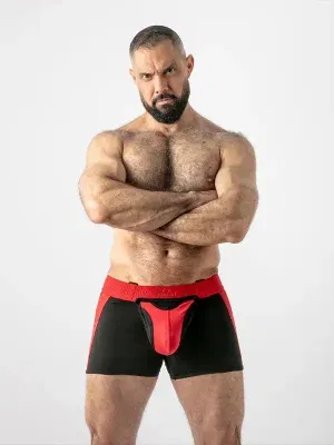 Boxer Locker Gear Open Acess Negro Rojo