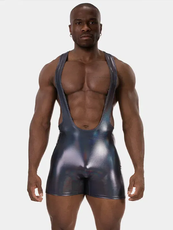 singlet hombre iridiscente Barcode Berlin Bazo Multicolor vista frontal