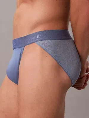 Slip deportivo Calvin Klein SCULPT azul con cinturilla a tono