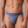 Slip deportivo Calvin Klein SCULPT azul con cinturilla a tono