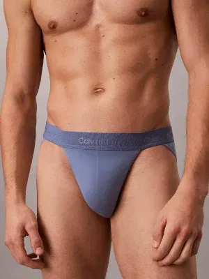 Slip deportivo Calvin Klein SCULPT azul con cinturilla a tono