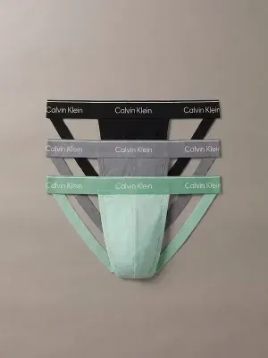 Pack 3 suspensorios Calvin Klein negro cintura Infinity Bond vista frontal.