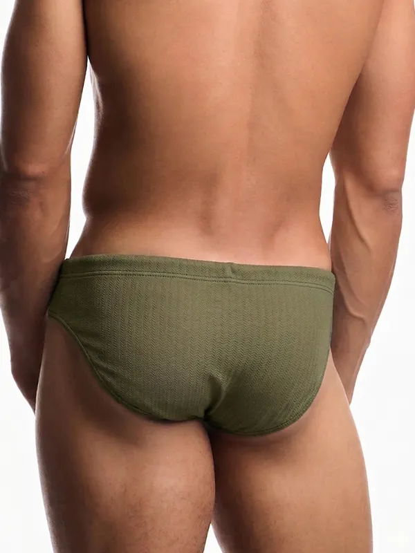 Slip de baño Emporio Armani Espiga Army vista trasera detalle