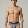 Pack 2 slips azul marino y blanco a rayas emporio armani 2r504