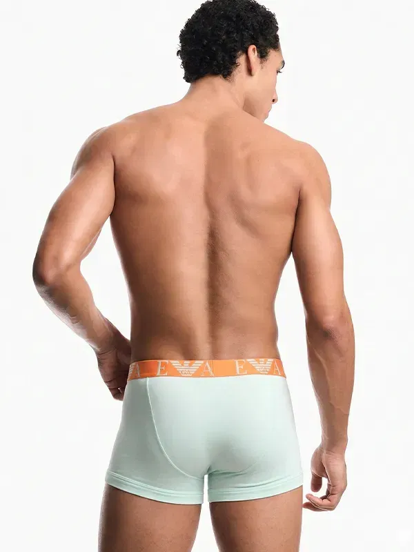 Pack 3 bóxer Emporio Armani Bold Monogram M4082 multicolor, tres unidades con cinturillas logo.