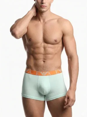 Pack 3 bóxer Emporio Armani Bold Monogram M4082 multicolor, tres unidades con cinturillas logo.