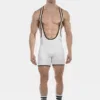 Singlet Barcode Berlin Versos Efecto Cuero Blanco