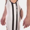 Singlet Barcode Berlin Versos Efecto Cuero Blanco