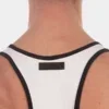 Singlet Barcode Berlin Versos Efecto Cuero Blanco
