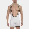 Singlet Barcode Berlin Versos Efecto Cuero Blanco