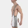 Singlet Barcode Berlin Versos Efecto Cuero Blanco