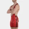 Singlet Barcode Berlin Versos Efecto Cuero Rojo
