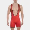 Singlet Barcode Berlin Versos Efecto Cuero Rojo