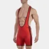 Singlet Barcode Berlin Versos Efecto Cuero Rojo