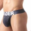 Vista lateral del Tanga Leader Essentials Azul con logo LEADER visible — Leader