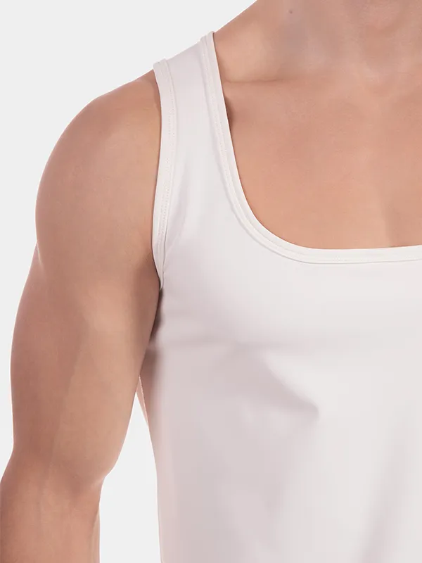 Camiseta de tirantes Barcode Berlin Zan Blanca