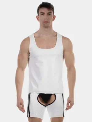 Camiseta de tirantes Barcode Berlin Zan Blanca