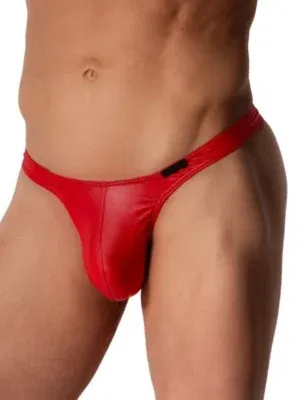 Vista frontal del Tower String Manstore M510 tabasco con efecto piel mate y frontal estrecho.