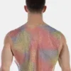 Vista trasera del crop top hombre Spark Multicolor de Barcode Berlin