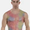 Modelo de frente con crop top multicolor Barcode Berlin Spark