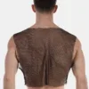 Vista trasera del crop top negro Spark de Barcode Berlin con corte corto