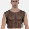 Modelo de frente con crop top hombre negro Spark de Barcode Berlin