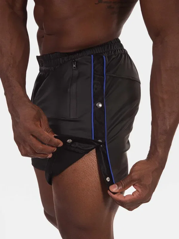 Short Efecto Piel Barcode Berlin Fuad Negro Royal